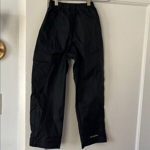 Columbia Black Rain Pants (kids, size XS 6/7)